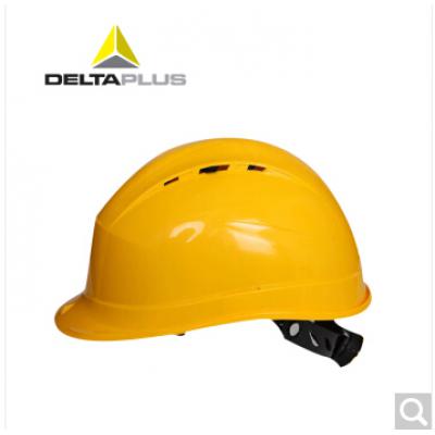 代尔塔/DELTAPLUS 102009安全帽 工程建筑安全帽 PP材质有透气孔送下颚带 可定制.黄色