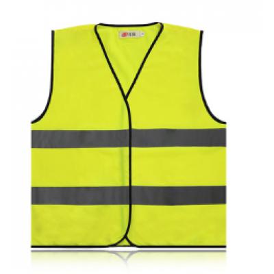 谋福 CNMF 8024-2 安全反光背心马甲 户外施工服 加宽反光条马甲骑行服 反光衣 荧光黄肩部有反光条