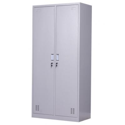 二门更衣柜员工柜带锁0.8铁皮柜储物办公家具2门更衣柜 铁柜子寄存柜鞋柜 二门更衣柜
