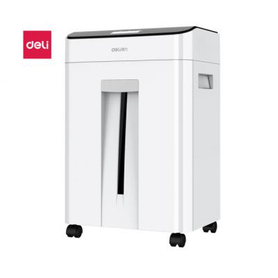 得力（deli）9956碎纸机 办公文件粉碎机商务碎纸机大型 5级保密 23L大容量 颗粒光盘碎纸机 白色