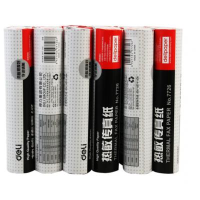 得力（deli）210mm*20码 24卷/箱 55g 热敏传真纸7726