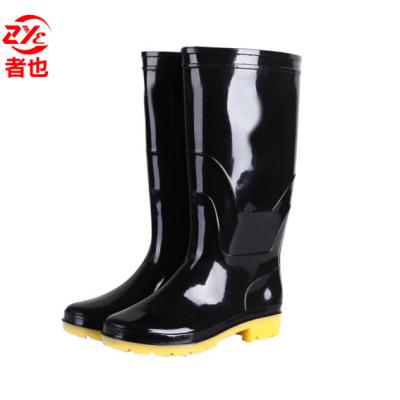 者也 耐磨雨鞋男士水鞋雨靴水靴防滑防水高筒中筒钓鱼塑胶套鞋防汛劳保胶鞋 牛筋底