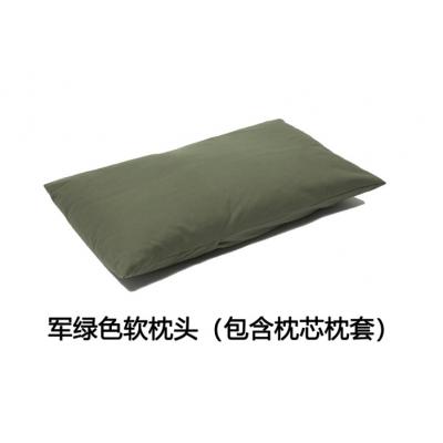 军绿被套橄榄绿被罩床单枕套单位学生军训棉三件套 【军绿色软枕头】包含枕芯枕套