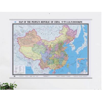 中国地图挂图（1.5米*1.1米 英中对照 无拼缝专业挂图）